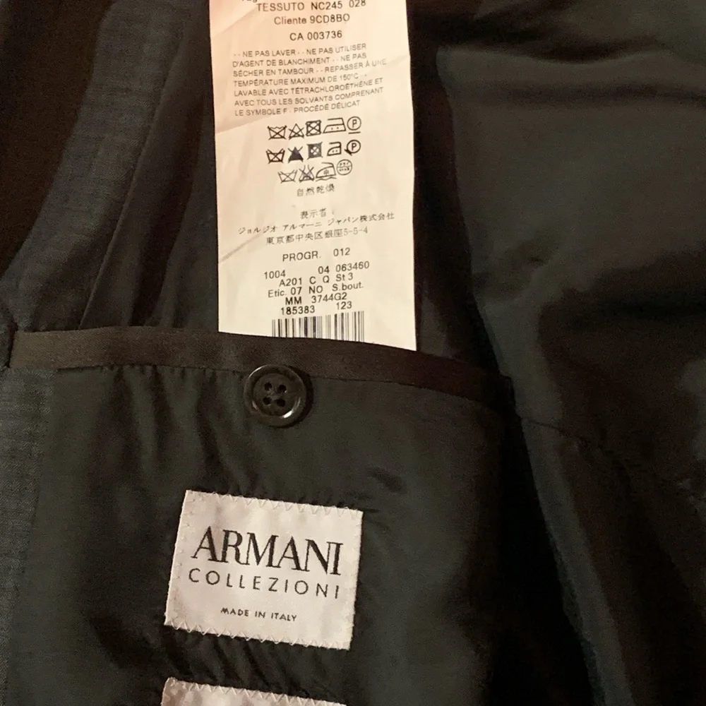Armani Colllezioni Vintage Gray Virgin Wool Jacket 40R